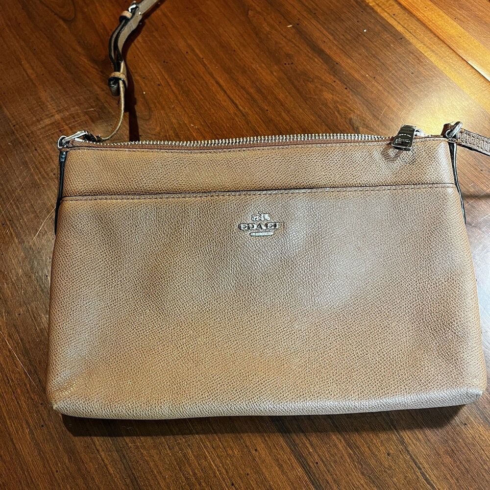 Coach Saddle Pebble Leather Swingpack Brown Bag